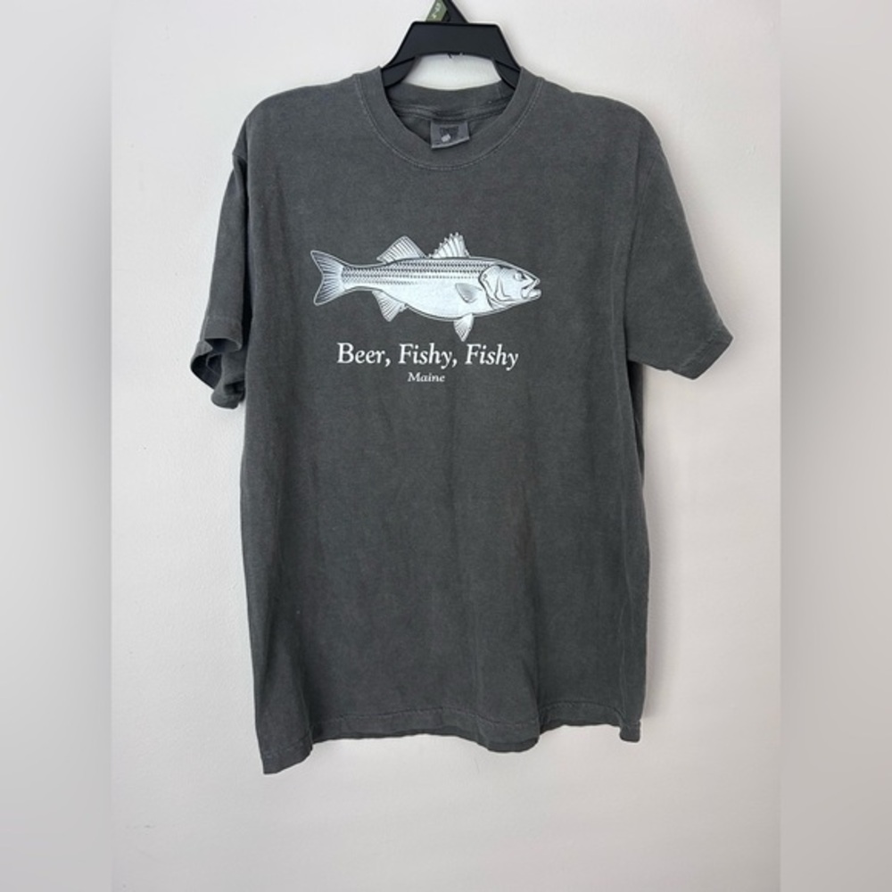 Comfort Colors Graphite Fish Tee